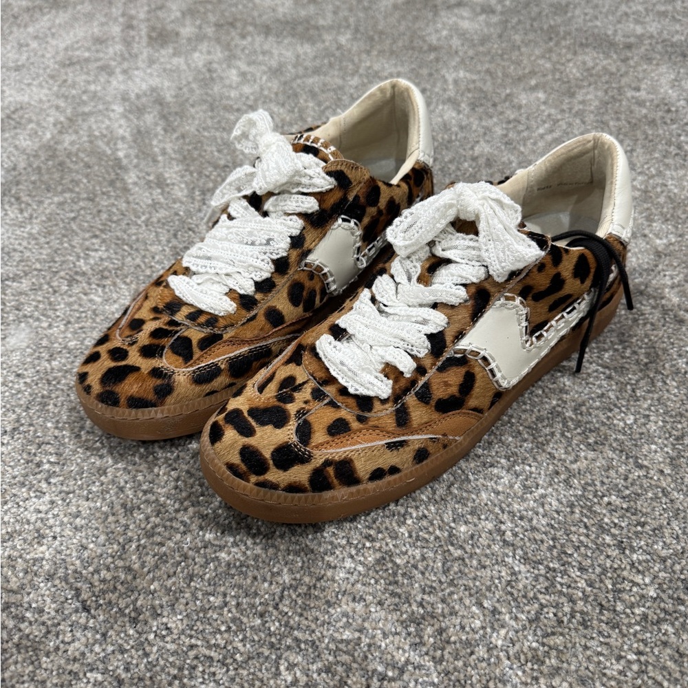 Dolce Vita Leopard Print Women's Casual Sneakers - Brown